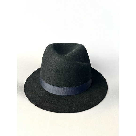 Paul Smith Men's M Wool Trilby Fedora Hat Black & Navy NEW With Tags - Picture 6 of 16